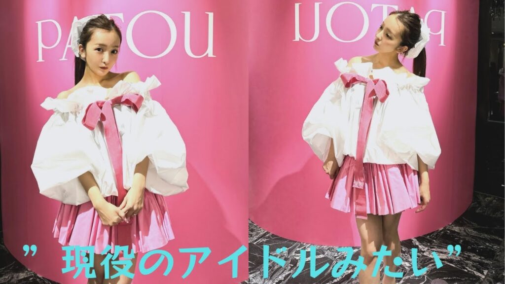 板野友美、オフショルダーのブラウス×ピンクのミニスカコーデ披露 板野友美、オフショルダーのブラウス×ピンクのミニスカコーデ披露