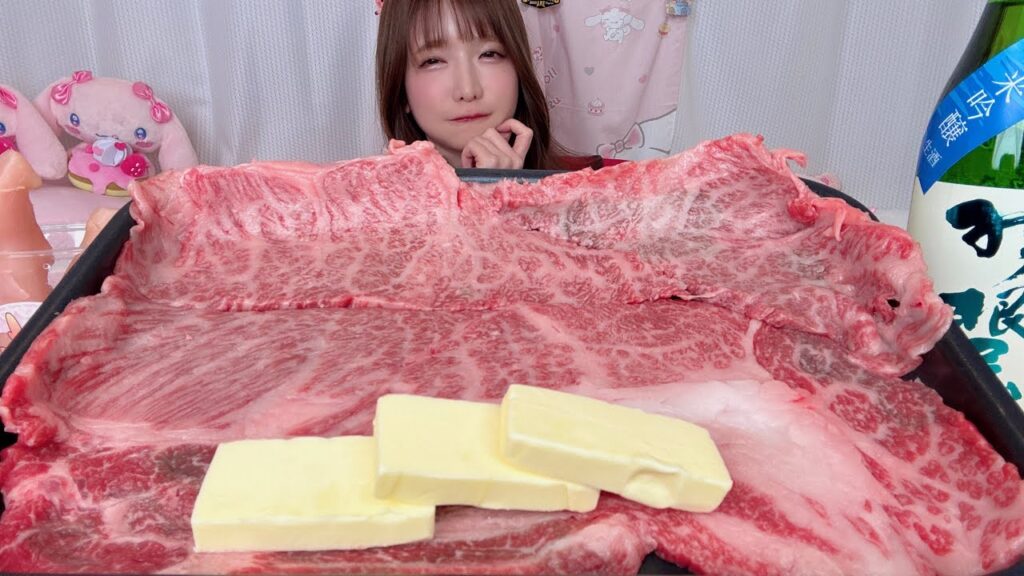 【大食い】バター焼肉【もえあず】