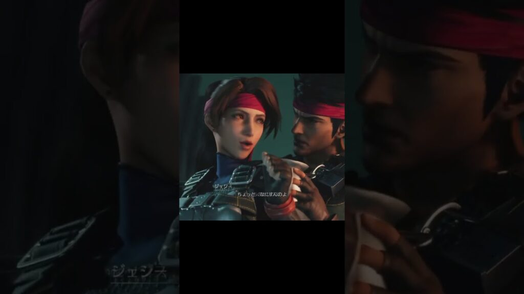 パラシュート脱出するところ。今の所ジェシーがヒロインのゲームだな。。#ff7r