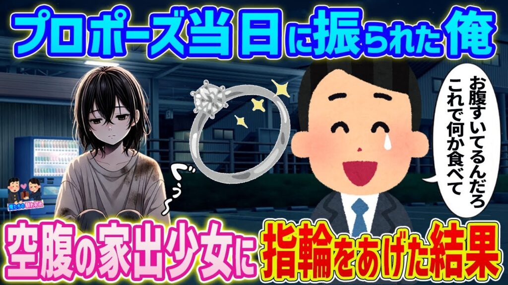 【2ch馴れ初め】プロポーズ当日に振られた俺→空腹の家出少女に指輪をあげた結果...【ゆっくり】