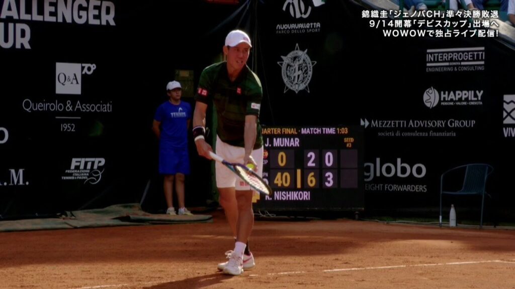 錦織 圭 vs J.ムナール 準々決勝ハイライト│男子テニスATPチャレンジャー ジェノバ【WOWOW】 錦織 圭 vs J.ムナール 準々決勝ハイライト│男子テニスATPチャレンジャー ジェノバ【WOWOW】