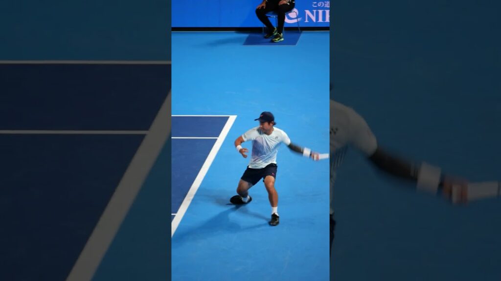 西岡良仁のサーブ その２ #tennis #西岡良仁