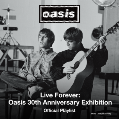 オアシス『リヴ・フォーエヴァー：Oasis 30周年特別展』公式プレイリストカバー画像