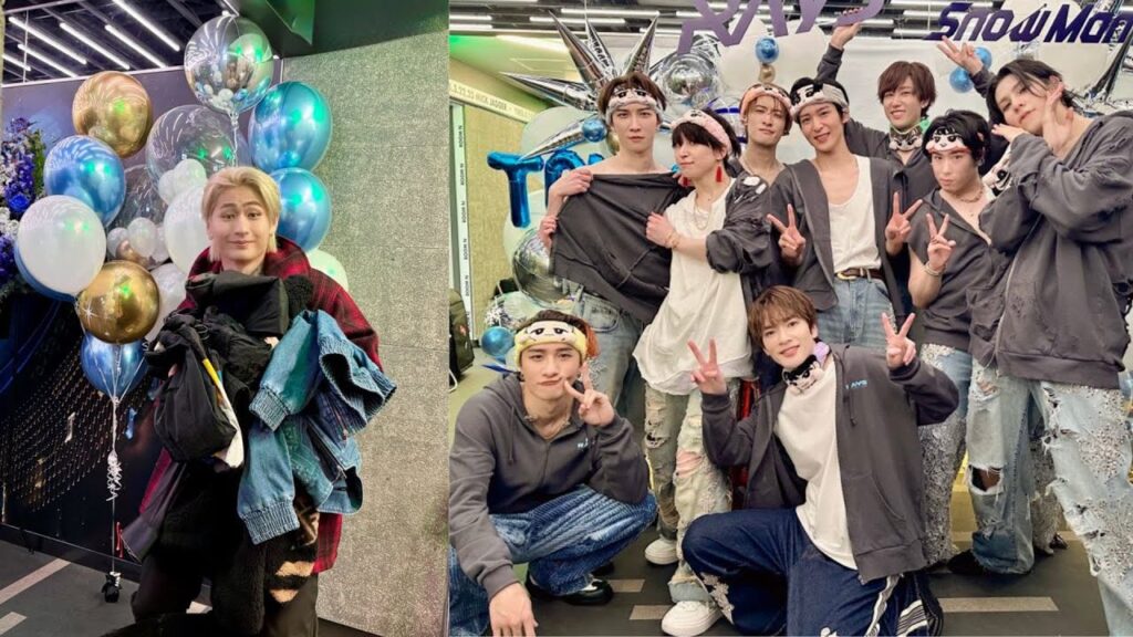 佐久間大介がSnow Manライブに訪れた猪狩蒼弥と原嘉孝を激写！「昨日猪狩がライブ観に来たから、お下がりの洋服あげた」