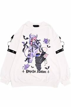 寝田ルネ×PSYCHO NATION (サイコネーション) デビルトレーナー - White