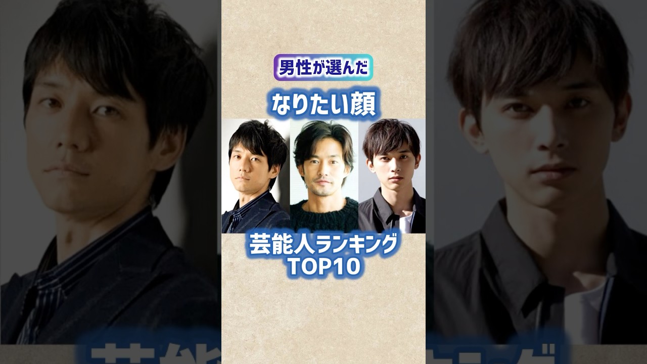 【男性が選んだ】なりたい顔の芸能人ランキングTOP10 #shorts #short #ランキング #芸能人 #イケメン #吉沢亮 #西島秀俊 ...