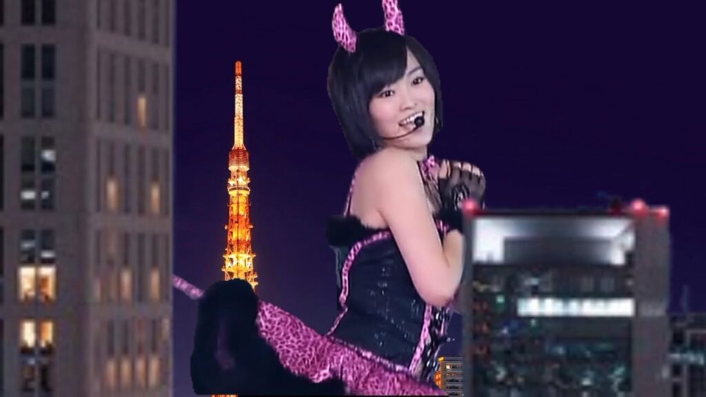 【依頼品】巨大娘山本彩　わるきーMV風屋外ライブ　giantess sayaka yamamoto　合成