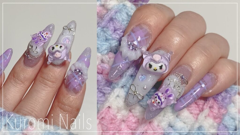 【セルフネイル】パープルチェックのクロミネイル💜／チップで長さだし／2024年ベストアイテムちょっと紹介