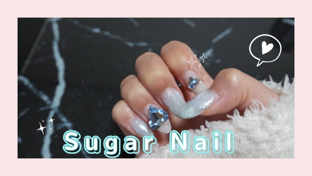 【セルフネイル】キラキラかわいい冬ネイル🩵シュガー×Snow❄️✨韓国ネイル/ガーリー/セルフネイルvlog