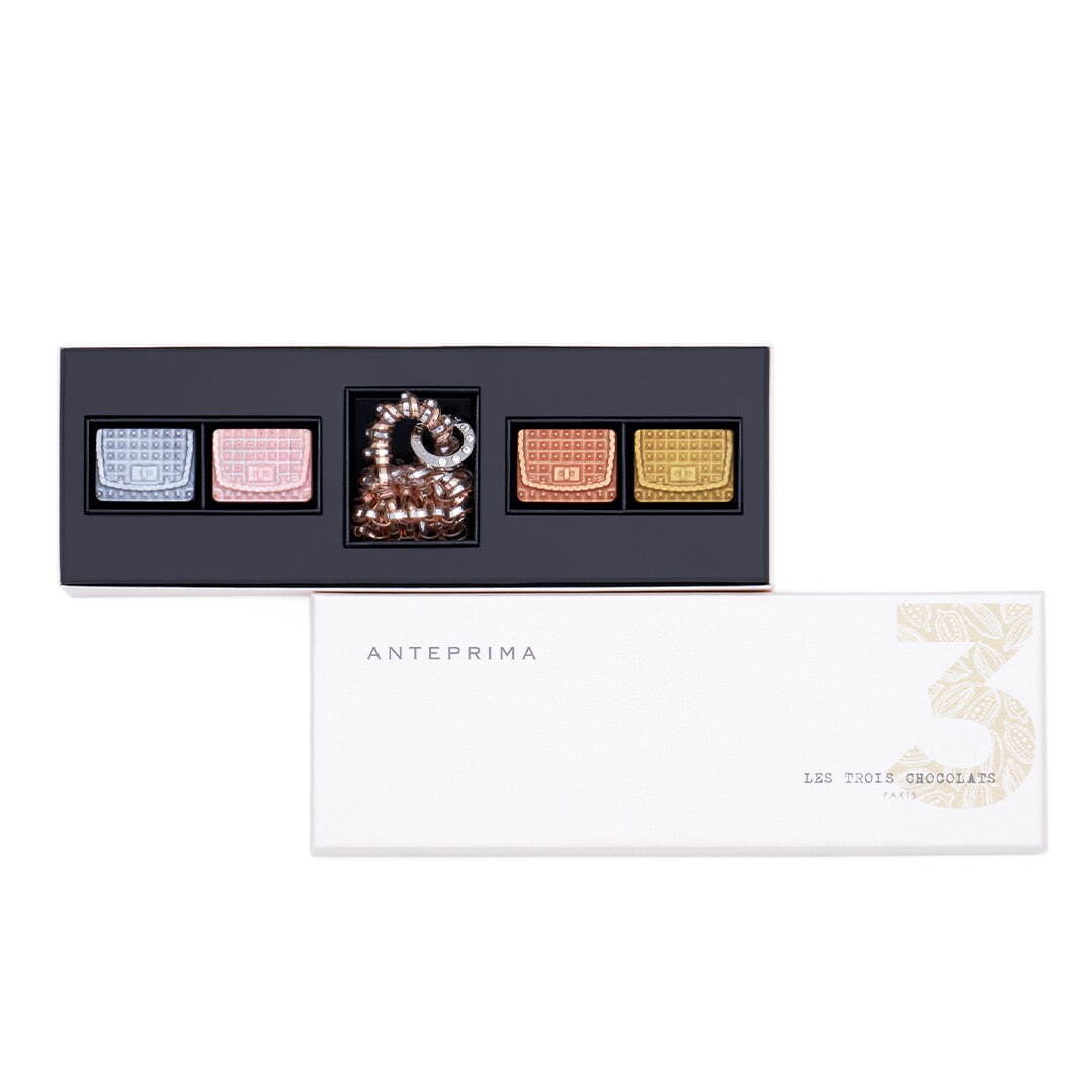 アンテプリマ×レ トロワ ショコラ パリ“バッグ型”チョコ
