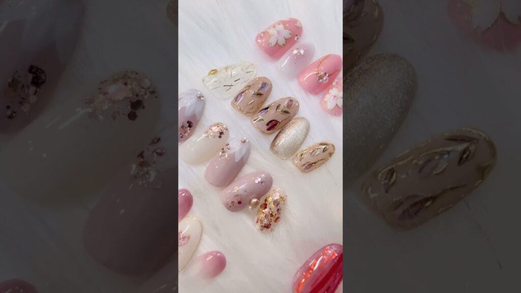 【ネイル】春に向けた花ネイルデザイン🌸 #nailart #shorts #トレンドネイル #東京ネイルサロン #春ネイル #ワンホンネイル #韓国ネイル #花柄ネイル #桜ネイル