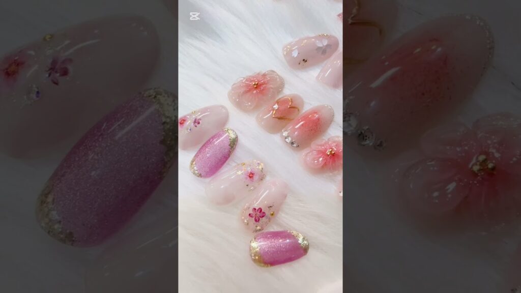 【ネイル】さくらネイルデザイン🌸 #nailart #shorts #springnail #トレンドネイル #東京ネイルサロン #ワンホンネイル #春ネイル #桜ネイル #韓国ネイル
