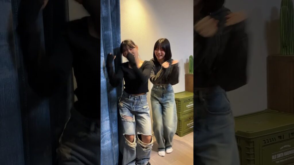【即興ダンス】姉妹でTikTokで流行ってるGANBARE HARD BASS踊ってみた！#Shorts