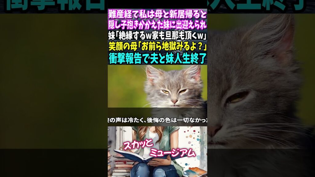 【スカッと】難産経て私は母と新居帰ると隠し子抱きかかえた妹に出迎えられ「絶縁する覚悟！家も旦那も頂く！消えて」夫「離婚届だ」笑顔の母「お前ら地獄みな」どんでん返しの衝撃報告で夫と妹人生終了【総集編】