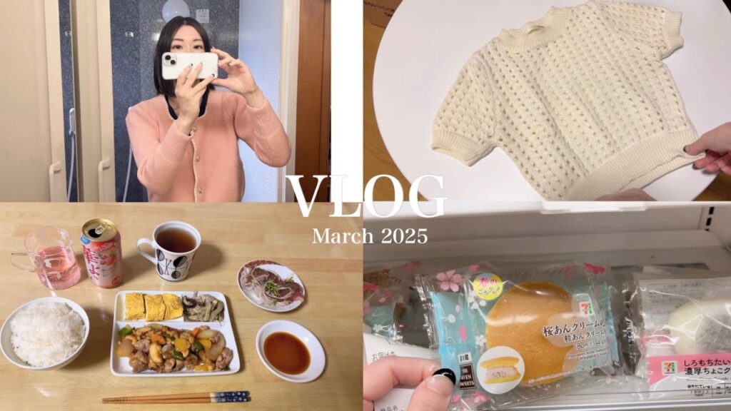 〈vlog〉春服購入品紹介🌸/晩ご飯〜いちご酒で晩酌🍓🍷〜/通勤コーデ✨ / DHOLIC