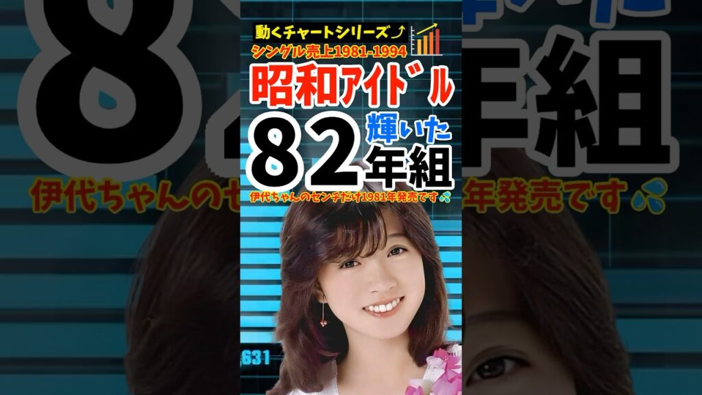 【売上No.1は？】82年組アイドルのシングル売上ランキング＆推移！