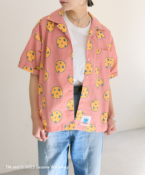 【画像】「セサミストリート コラボクッキー柄半袖シャツ」