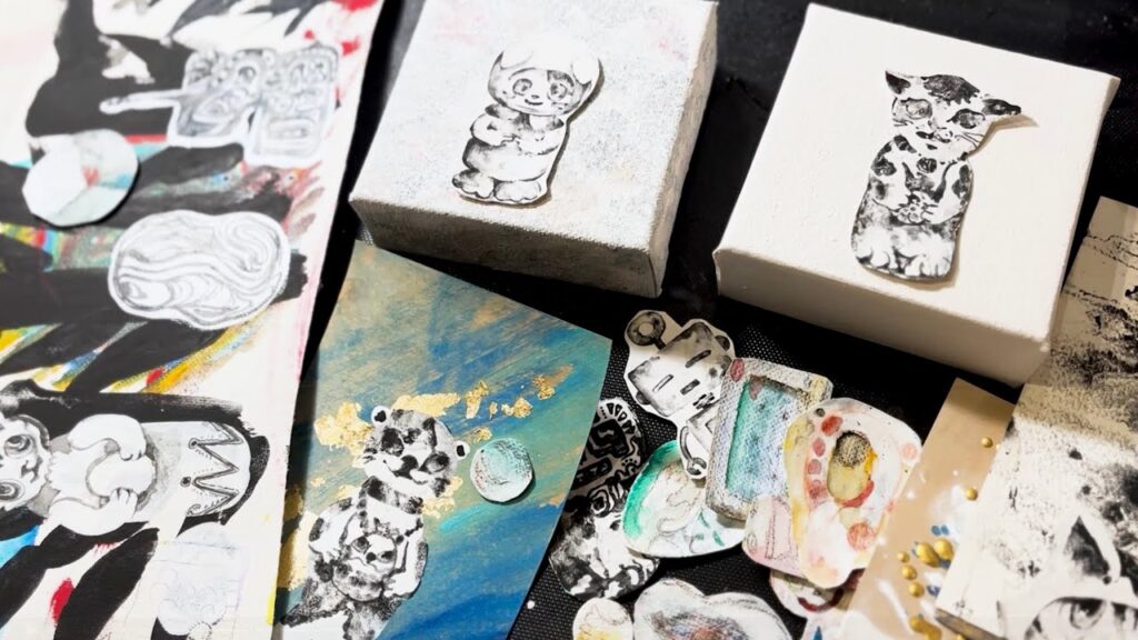 ［vlog］祝２周年！｜自由な絵の実験と発想・アイデア出し｜桜散歩｜画家の日常