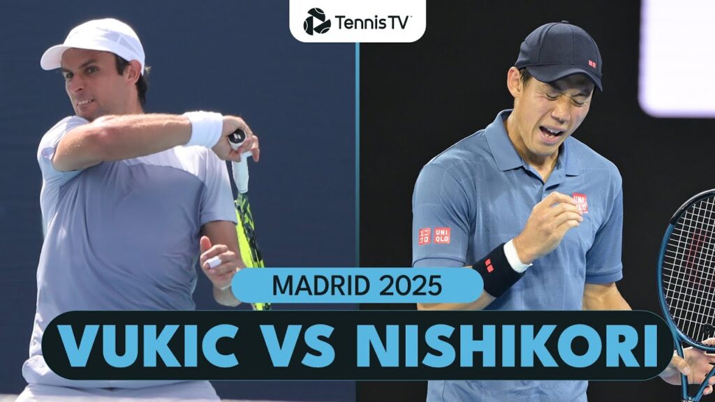 Aleksandar Vukic vs Kei Nishikori Match Highlights | Madrid 2025 Aleksandar Vukic vs Kei Nishikori Match Highlights | Madrid 2025