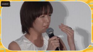 佐藤栞里、舞台あいさつで泣き＆笑い　寺尾聰の“言葉”に感激「これから頑張っていきたい」　映画「父と僕の終わらない歌」初日舞台あいさつ