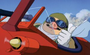 大空を華麗に飛び回る主人公ポルコ・ロッソ（Ｃ）１９９２　Ｈａｙａｏ　Ｍｉｙａｚａｋｉ／Ｓｔｕｄｉｏ　Ｇｈｉｂｌｉ，ＮＮ