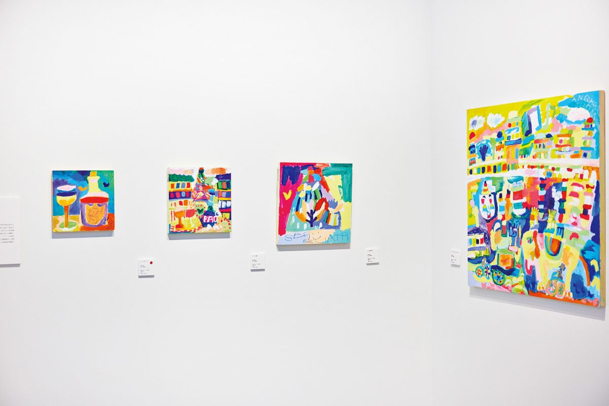 「ヘラルボニー ラボラトリー ギンザ」に展示されたアート作品