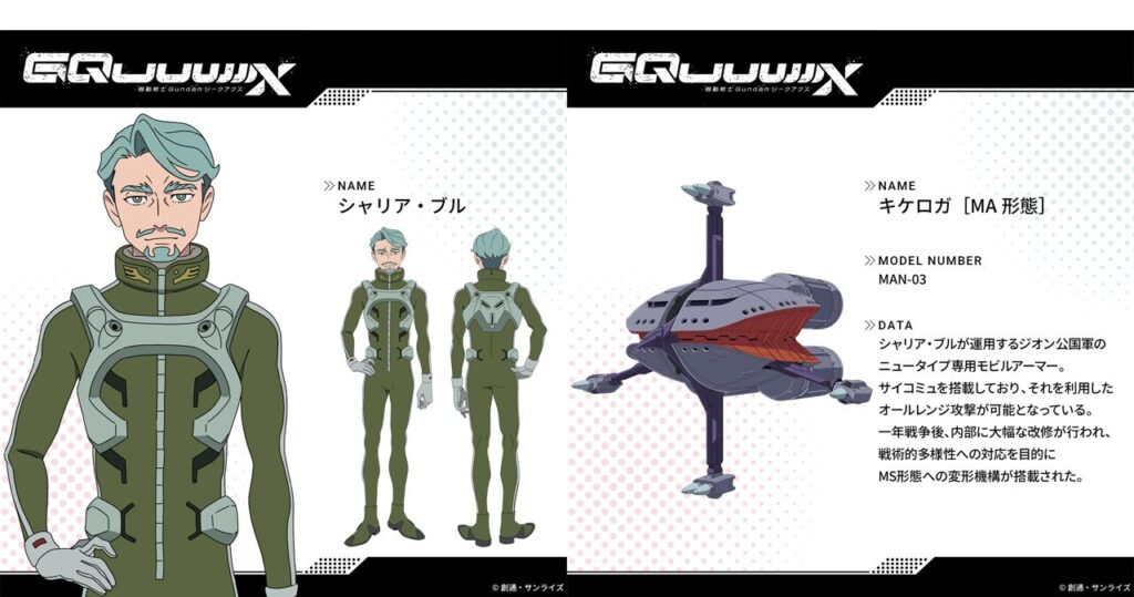 『ガンダム ジークアクス』キケロガやギャン（ハクジ装備）、キシリア・ザビ、アサーヴなど、第7話登場のキャラ＆メカ新情報が解禁【機動戦士Gundam GQuuuuuuX】 - 電撃オンライン