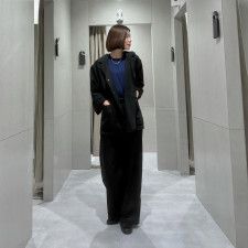 やっぱり“この色”が最強！【無印良品】コーデが締まる♡「大人の黒パンツコーデ」