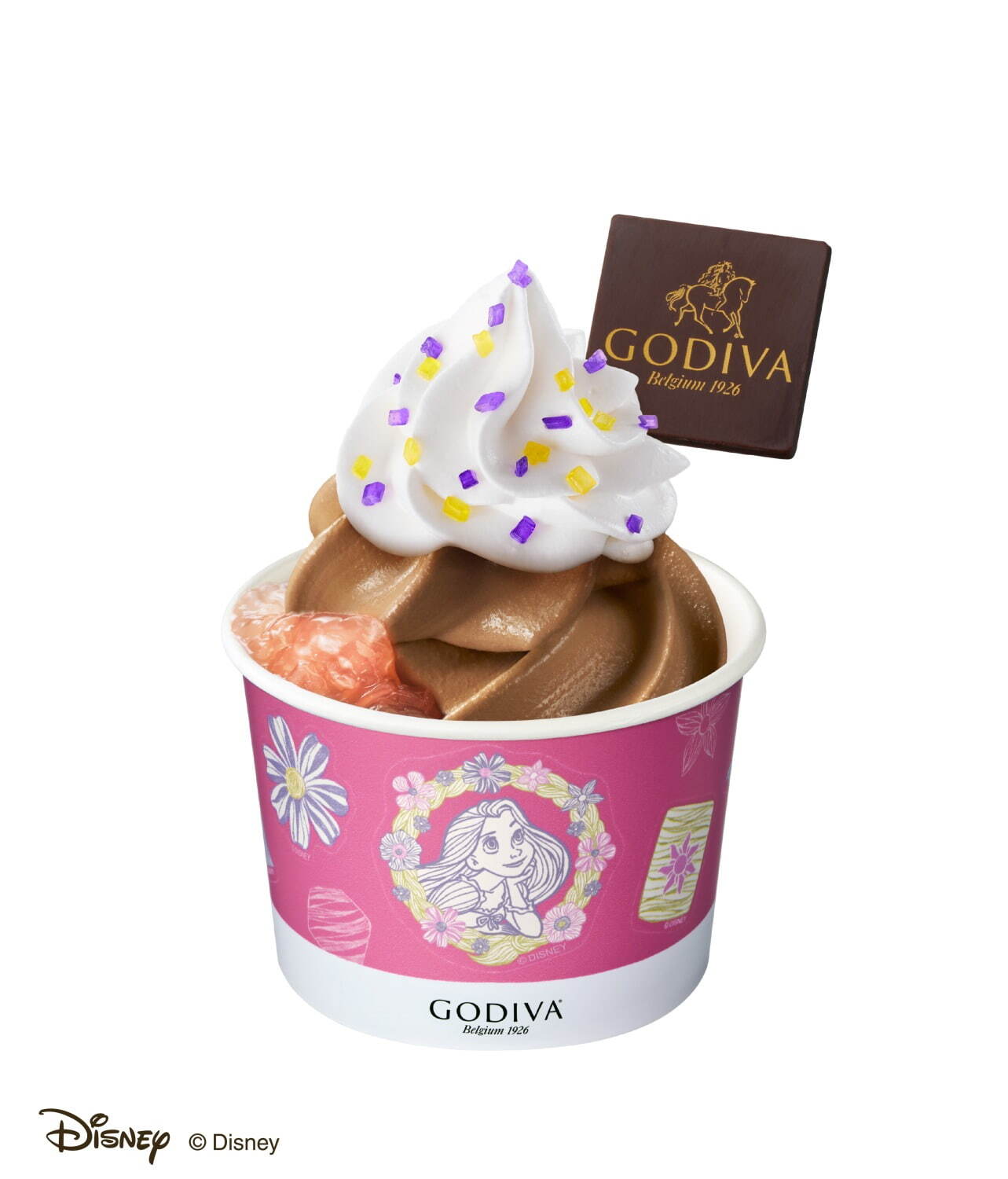 「ソフトクリーム ピーチジュレ＆チョコレート」ワッフルコーン 790円／125g、カップ 790円／125g
※全国のソフトクリーム取扱店にて販売。
