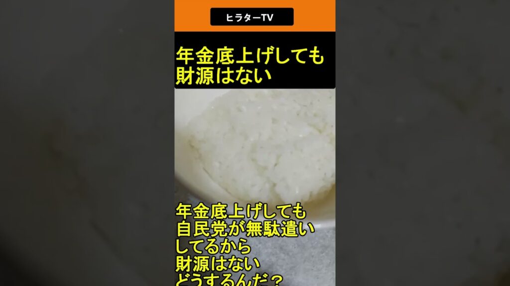 年金底上げしても財源はない 2025.06.11 ヒラターTVショート #shorts