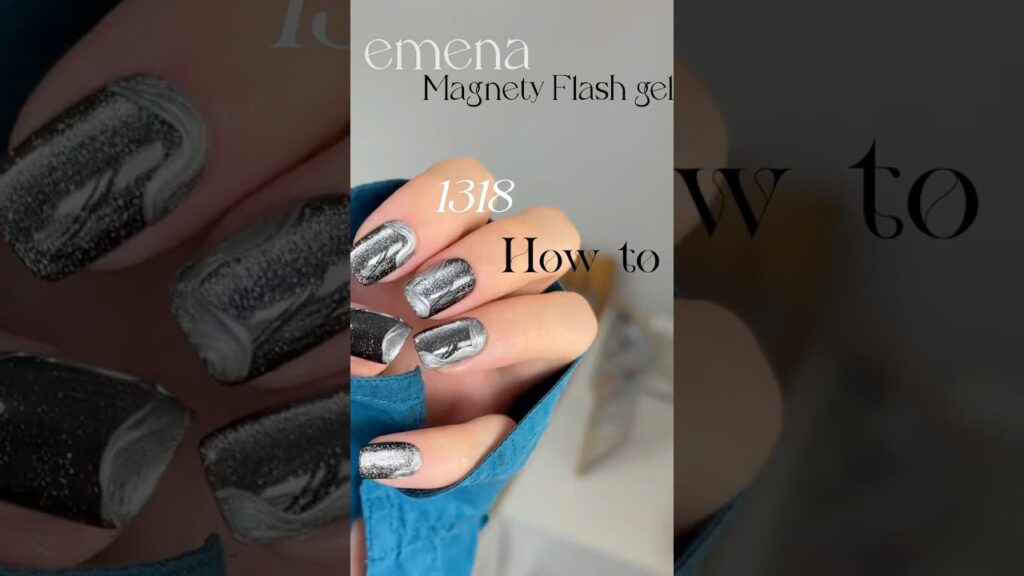 【how to】emena新作マグフラでメタリックフレームアート　#ネイルデザイン #ネイル #nails #nailart #naildesign