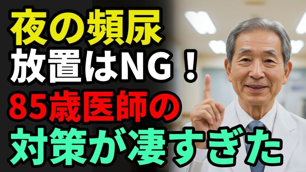 【高齢者の健康】あなたも夜中のトイレ地獄から解放されます！85歳医師が教える“たった1日”で変わる夜間頻尿対策！