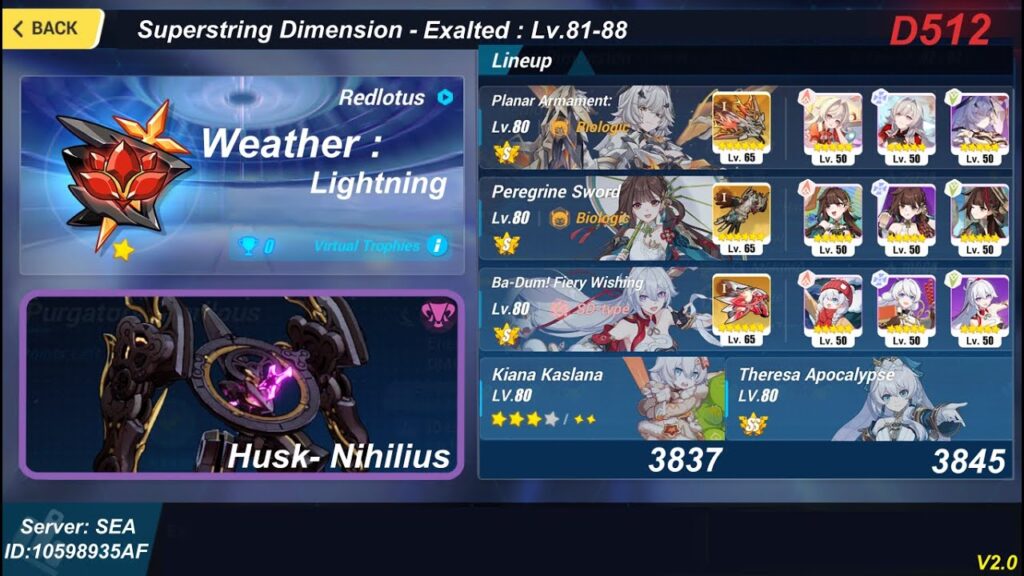 Honkai Impact 3rd exalted red lotus abyss : Husk Nihilius v2