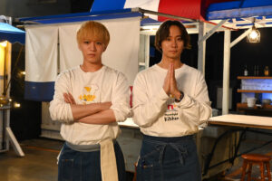 ドラマ『ミッドナイト屋台2 ～ル・モンドゥ～』に出演する（左から）神山智洋、中村海人