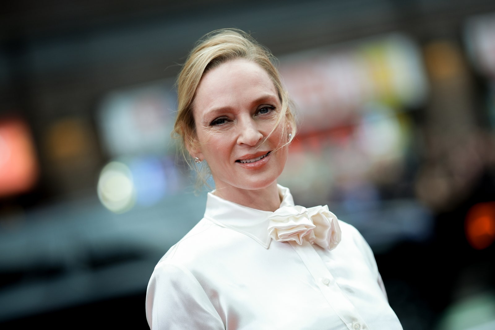 ユマ・サーマンUma Thurman at the Good Night and Good Luck Opening Night on April 03 2025 in New York New York.