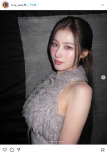 「TWICE」サナ、まさかの人気俳優と2ショットを披露　ファン反響「美男美女」「お似合いすぎ」: J-CAST ニュース