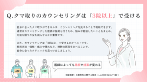 脱“疲れた印象”で理想の目元に！クマ取りのおすすめ美容クリニック3選 | LAURIER BEAUTY（ローリエビューティー）