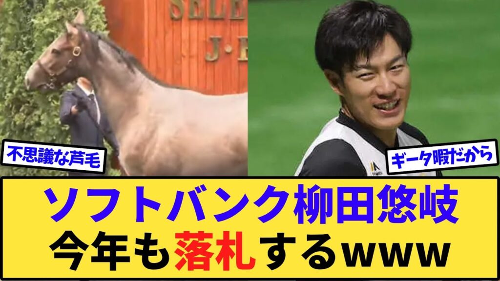 【速報】ソフトバンク柳田悠岐選手、今年もセレクトセールで落札するwww 【速報】ソフトバンク柳田悠岐選手、今年もセレクトセールで落札するwww