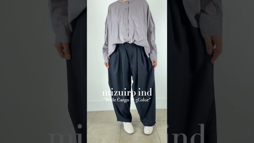 【2025秋冬】mizuiro ind (ミズイロインド)  wide cargo PT 5color  made in japan  1-260016a 【2025秋冬】mizuiro ind (ミズイロインド)  wide cargo PT 5color  made in japan  1-260016a
