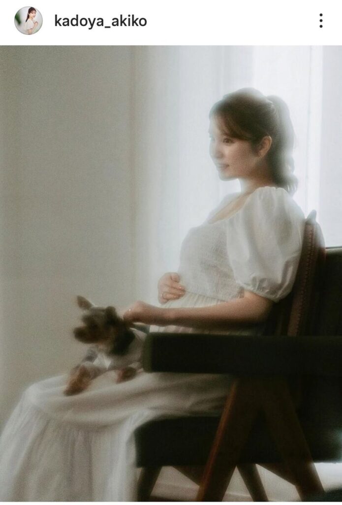 角谷暁子アナのインスタグラム（＠ｋａｄｏｙａ＿ａｋｉｋｏ）より