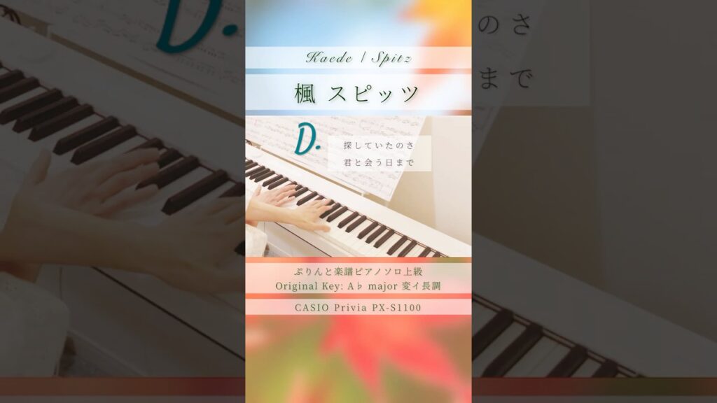 探していたのさ）楓. スピッツ /Kaede Spitz / ぷりんと楽譜 ピアノソロ上級 / CASIO Privia PX-S1100