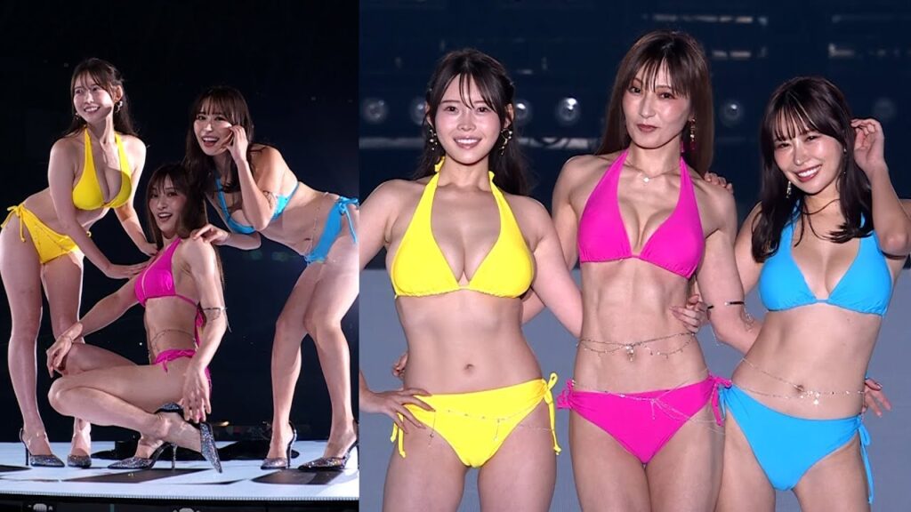 43歳・熊田曜子、バキバキ腹筋の美ボディ披露！鮮やかピンクのビキニ姿で白川愛梨＆平井こととランウェイ　『KANSAI COLLECTION 2025 AUTUMN＆WINTER』