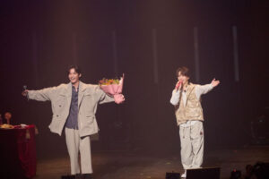岩橋玄樹ファンクラブイベントに相馬理が登場 ドラマで共演〝ヒロ夏〟コンビが壇上でLINE交換を約束