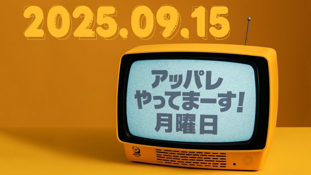 アッパレやってまーす！　2025年　9月　15日