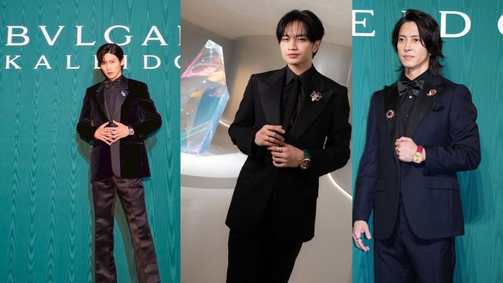 山下智久・中島健人・目黒蓮のブルガリ展覧会での先輩後輩3ショットが話題に　「破壊力凄まじい」「ほんとに40歳？」