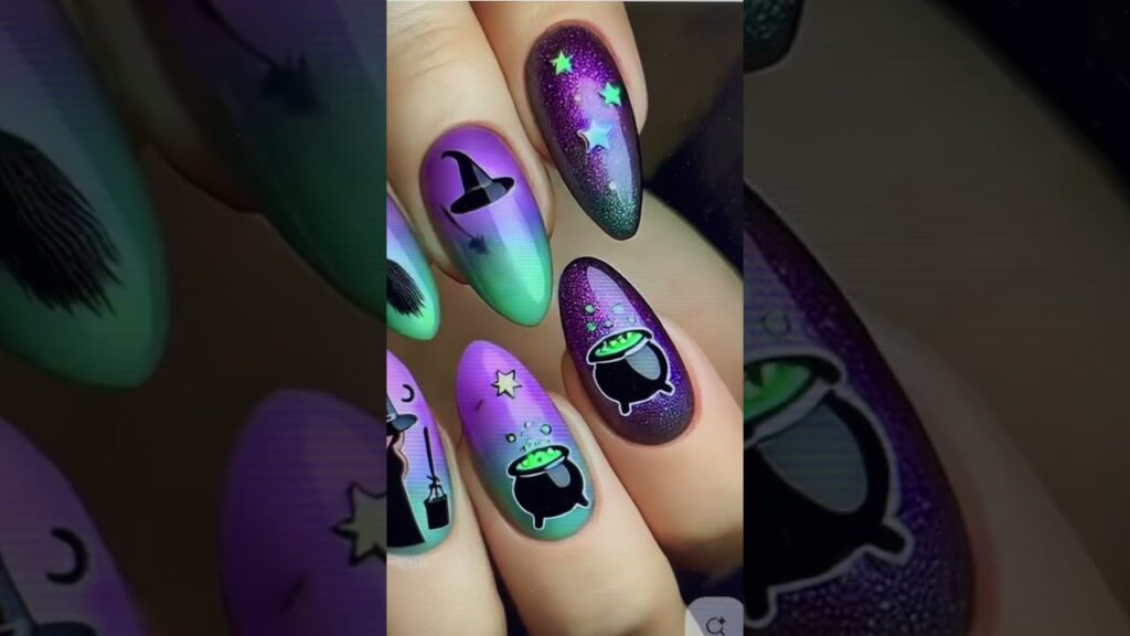 ホリデーとハロウィン風ネイルデザイン、#shortsfeed、#shorts、#naildesigns