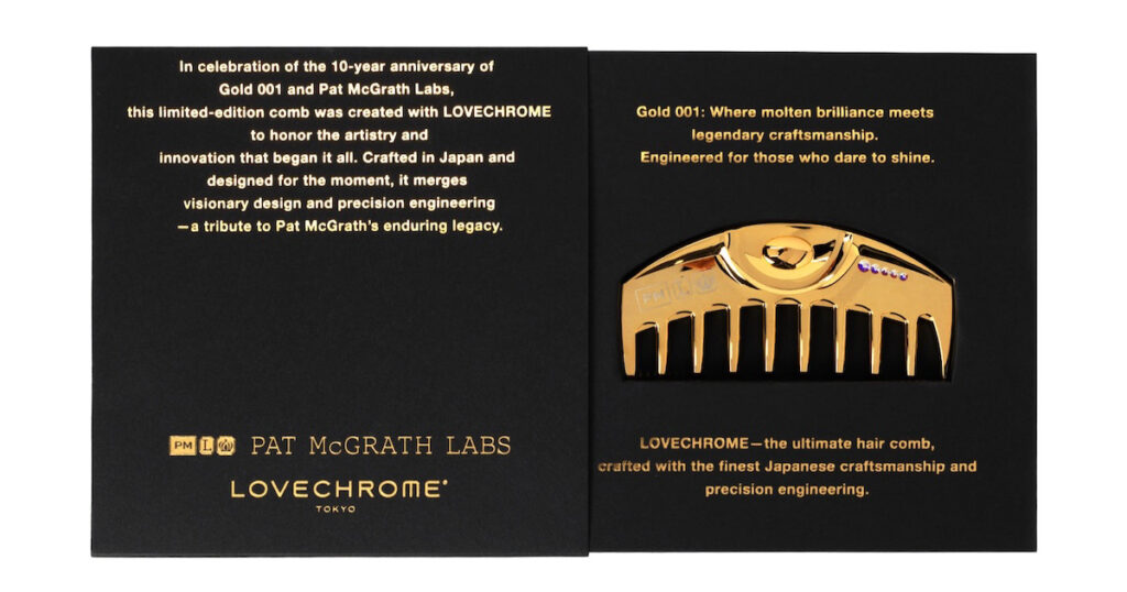 「パット マクグラス ラボ」×「ラブクロム」　アイコニックなアイシャドウ“ゴールド001”の10周年を記念した限定モデルが米国限定で登場 - WWDJAPAN