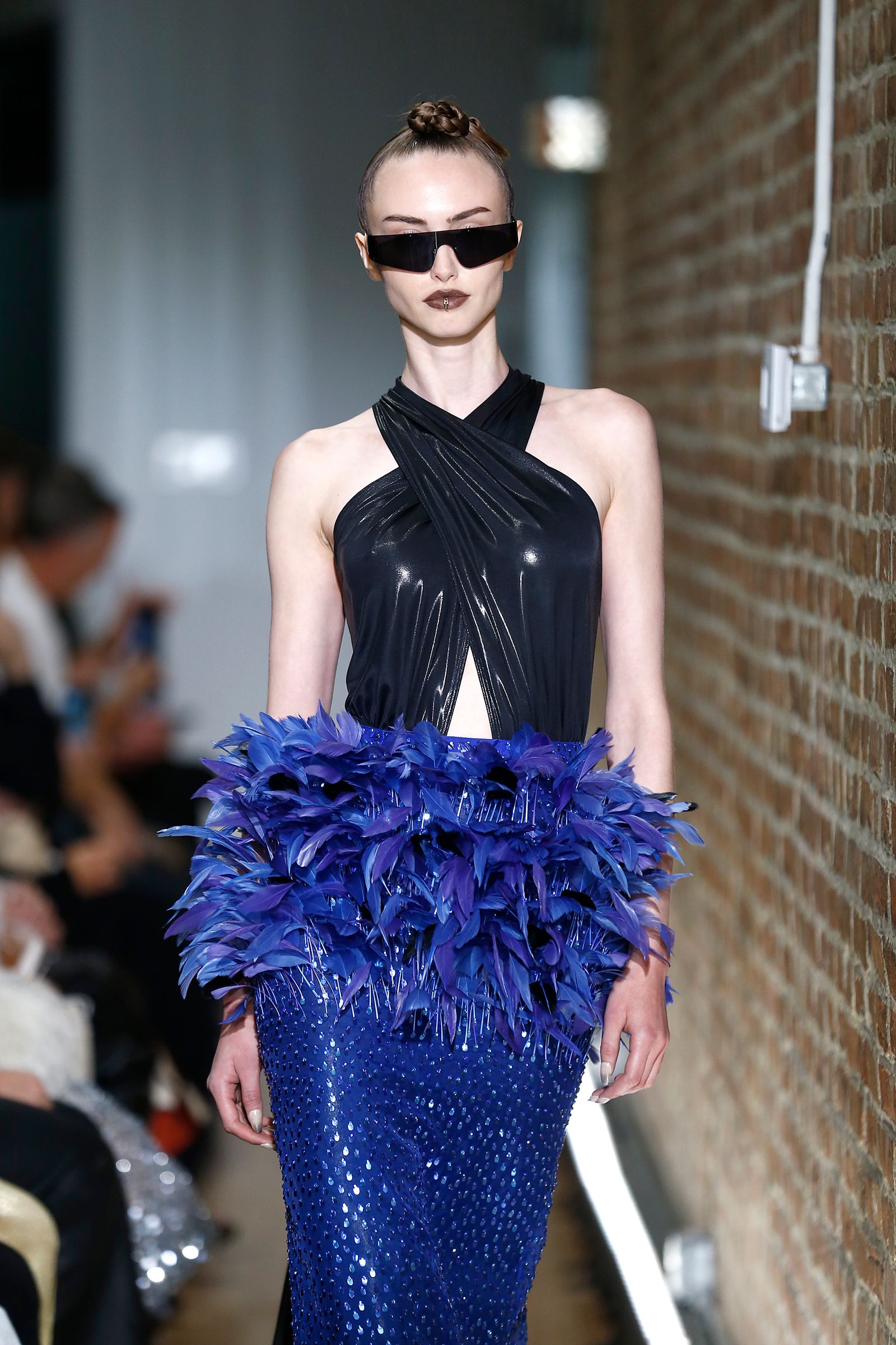 NEW YORK NEW YORK  SEPTEMBER 13 A model walks the runway at the Kim Shui fashion show during the September 2025 New York...