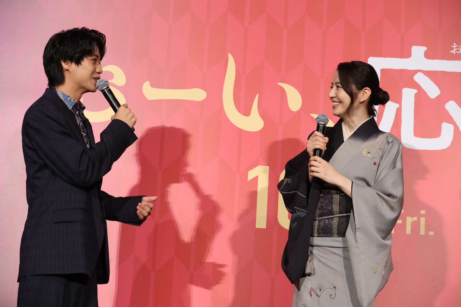 映画『おーい、応為』の完成披露上映会に登壇した髙橋海人（King & Prince）、長澤まさみ