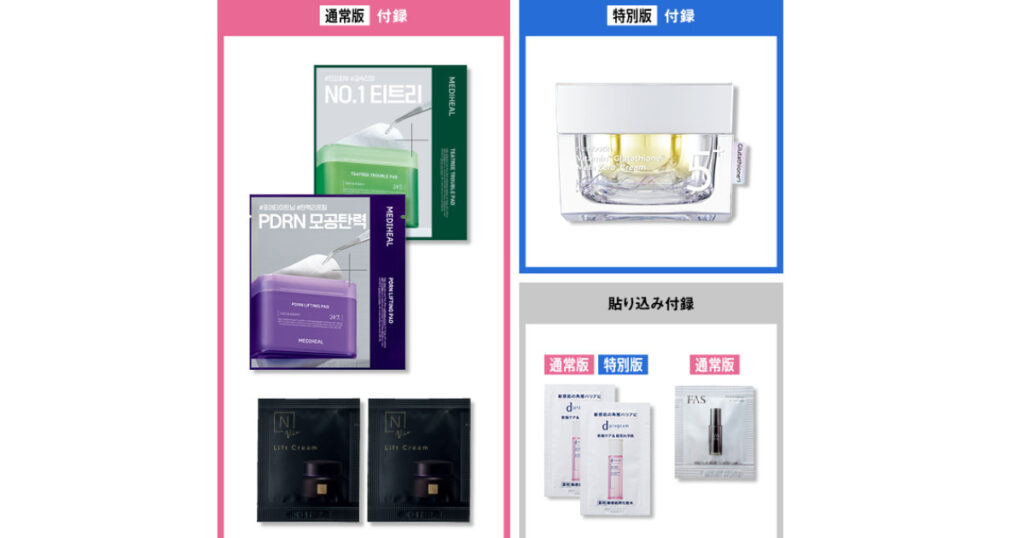 【マキア 2025年12月号予告】通常版の付録は『メディヒール』のトナーパッドに『N organic Vie』のリフトクリーム！ 特別版は『ナンバーズイン』のクリームが現品サイズで | マキアオンライン